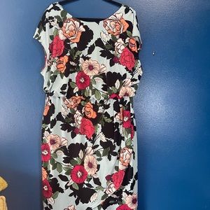Adrianna Papell Floral Midi Dress